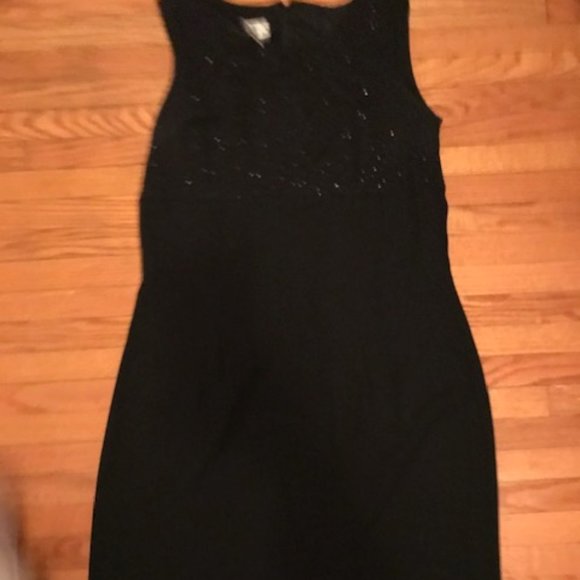 David Warren DW3 black EVENING DRESS shinny top - Picture 3 of 5